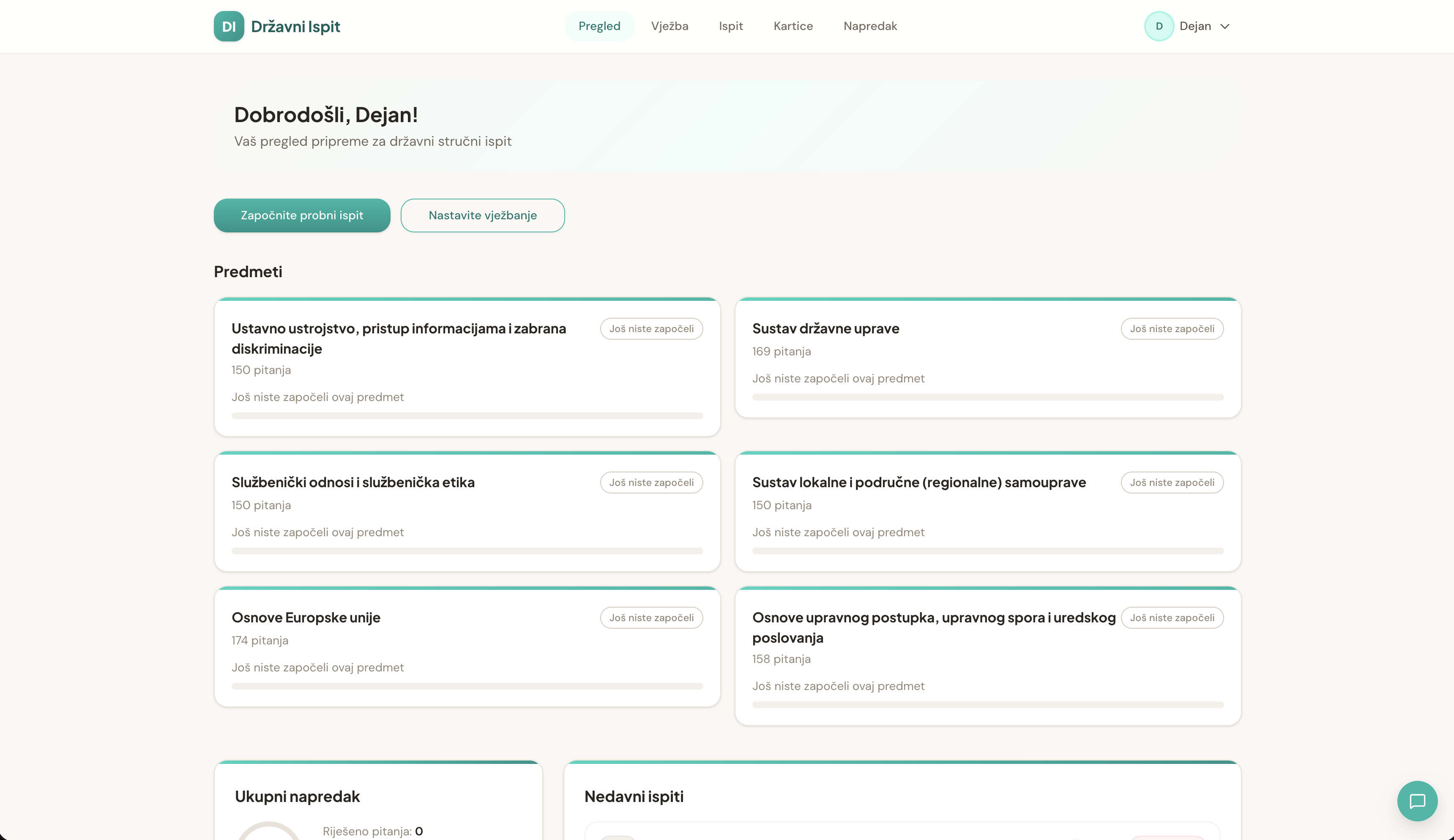 drzavniispit.hr — Practice platform for Croatia's mandatory state exam
